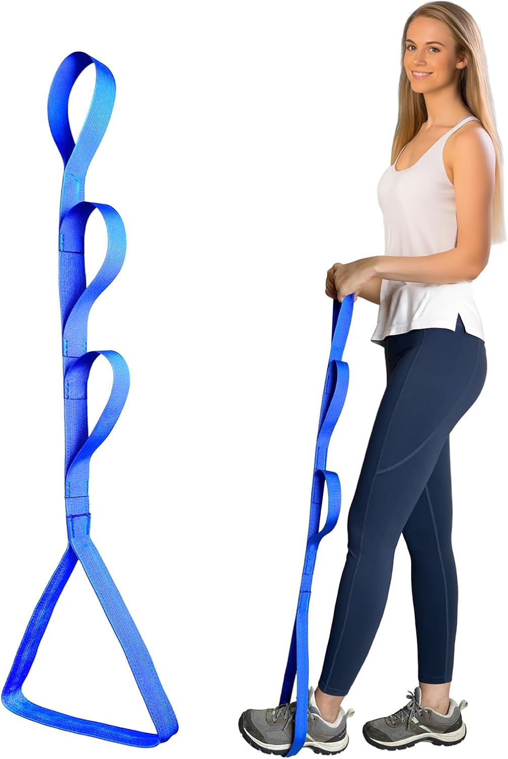42 Inch Leg Lifter, Leg Lifter After Hip Replacement, Leg Lifter for After Knee Surgery, Leg Lifter Strap Rigid with Multi Loops, Leg Lifters Getting Legs in and Out of Bed, Car, Couch, Wheelchair
