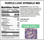 Oasis Supply Purple Love Sprinkles – Edible Sugar Shapes for Valentine’s Day – Lavender & White Heart Cake, Cupcake & Cookie Decorations – Sweet Party Baking Toppings for Desserts
