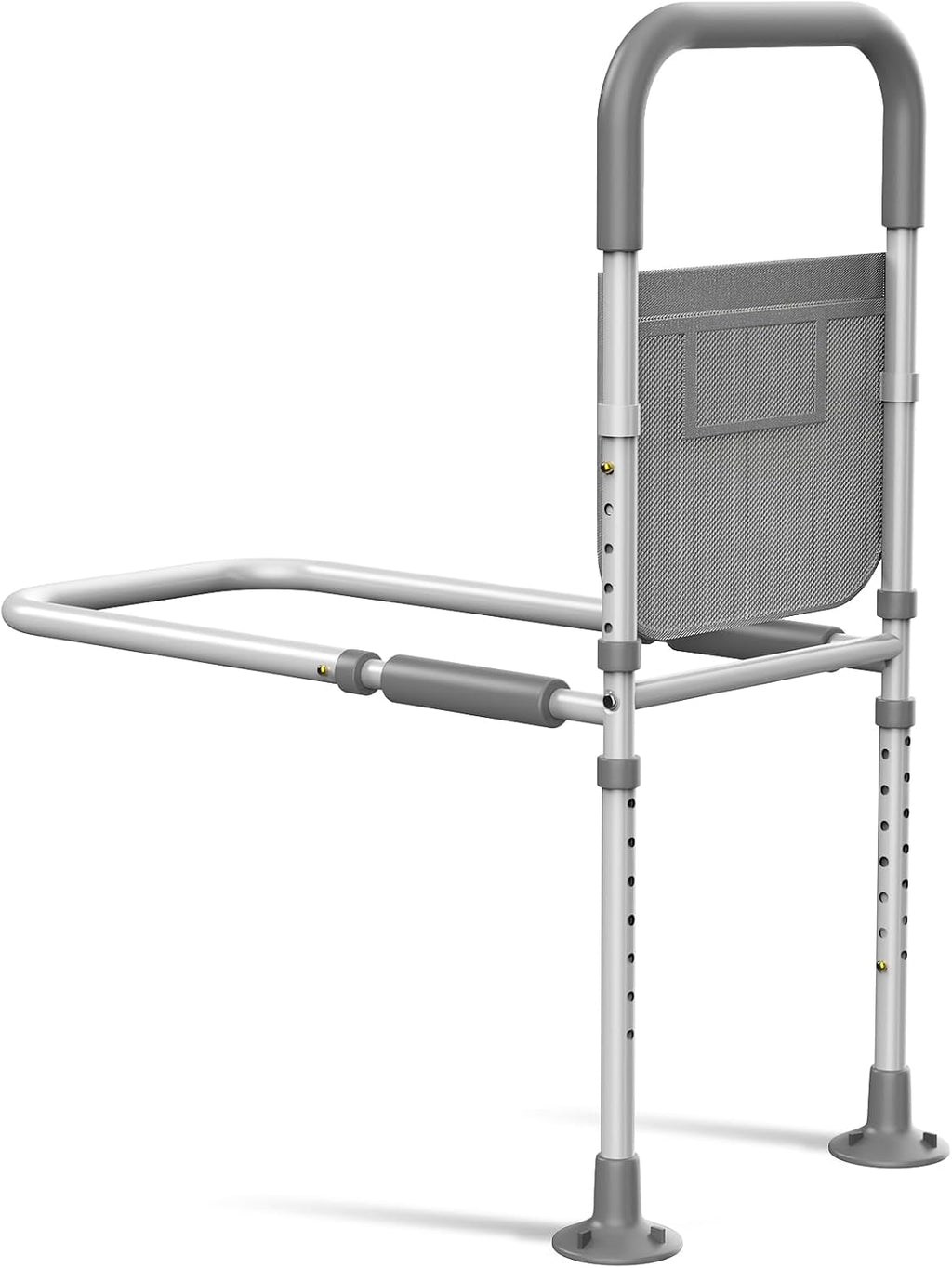 Bed Rails for Elderly Adults Safety: ASTM Approved Adjustable Bed Assist Rail for Seniors with Storage Bag & Non-Slip Handle - Bedside Grab Bar Supports up to 350 Lbs - Fits King Queen Full Twin Bed