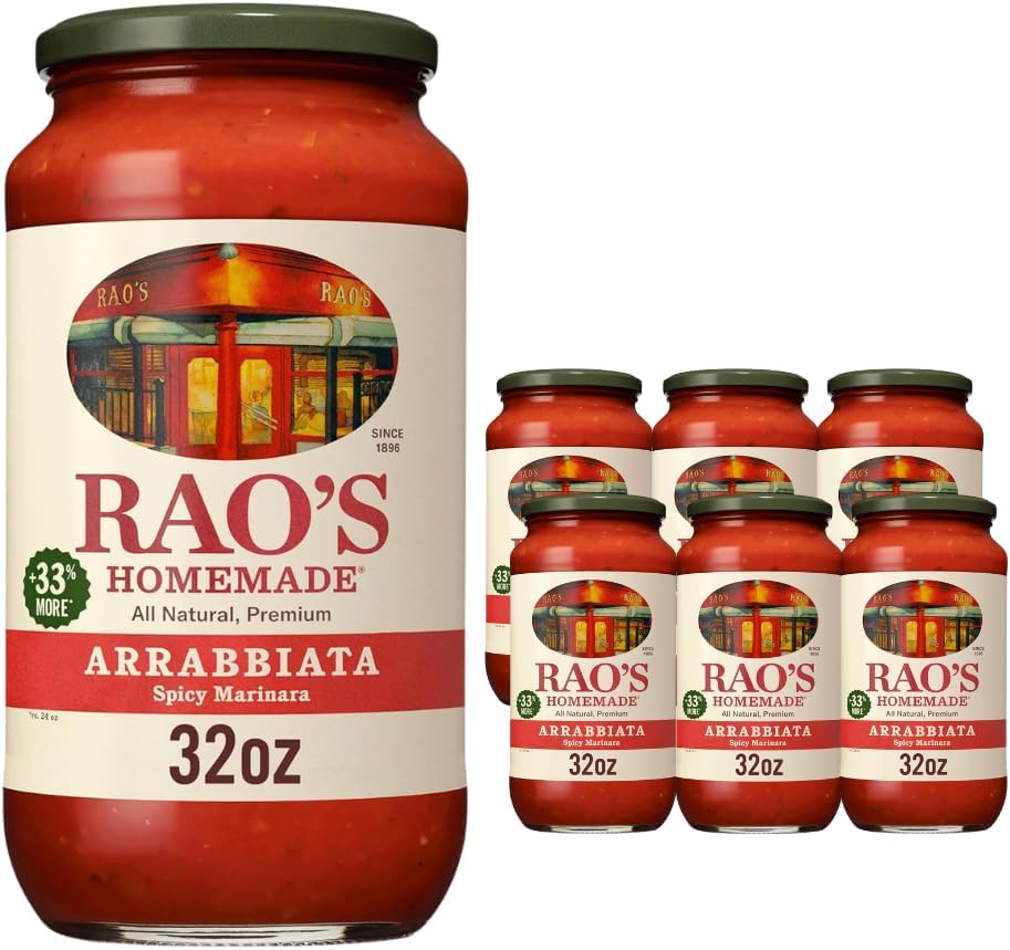 Rao's Homemade All Natural Arrabbiata Sauce, 32 Ounce (Pack of 6)