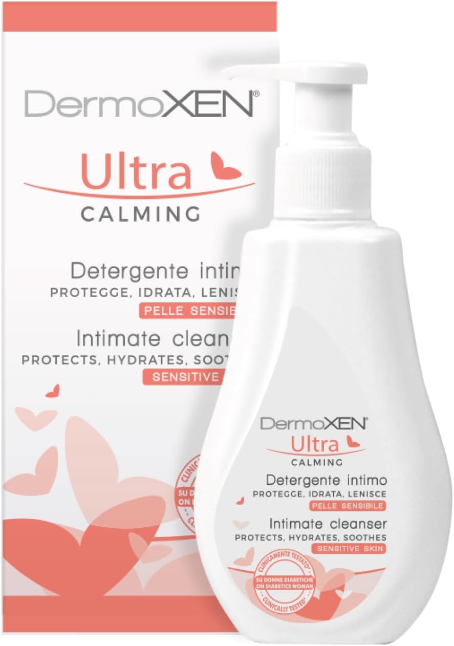 DERMOXEN UltraCalming Natural Intimate Wash for Women | with Hyaluronic Acid for Vaginal Dryness Relief | Feminine Wash | Intimate Cleanser for Sensitive Skin | pH Balanced Vulva Care