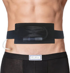 Breathable Peritoneal Dialysis Belt with Mesh Pocket PD Catheter Holder Accessories No-Bounce Pouch for Secure Transfer Set Peg G Feeding Tube Stomach Adults Women Men Black