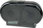 Winco TD-220 Double Roll Jumbo Toilet Paper Dispenser Black Medium