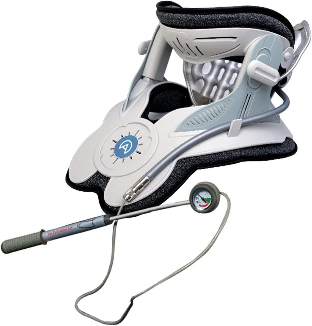 Neck Traction Device by Air Collar - Neck Stretcher - Cervical Traction Device - Neck & Shoulder Pain Relief - Stretcher Collar for Improved Spine Alignment - 2nd Generation (2nd Gen - Manual)