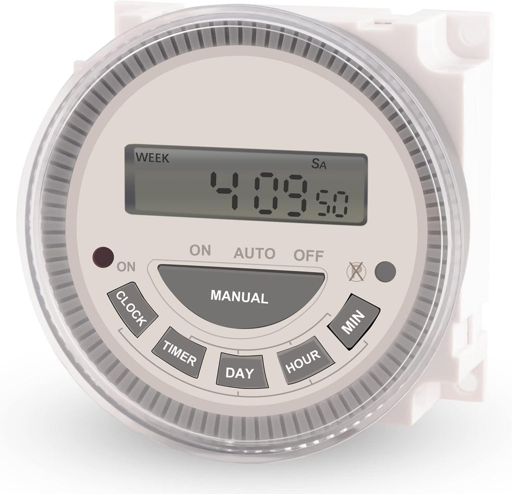 Timer Digital Switch Programmable 7-Day - Nopwer Pool Gate Sprinkler Light Control Heavy Duty Electrical 120V