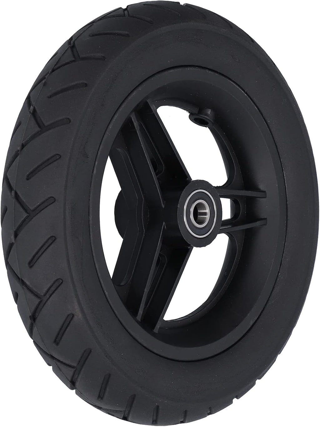 BestAlice Walker Wheels Replacement, 10 Inch Wheels for Walker, Electric Wheelchair Front Wheel, Wheelchair Caster Wheels Electric No Inflation Polyurethane 6001 Bearing 12mm 10x2 Hole