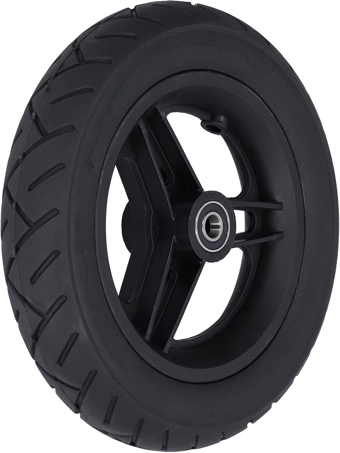 BestAlice Walker Wheels Replacement, 10 Inch Wheels for Walker, Electric Wheelchair Front Wheel, Wheelchair Caster Wheels Electric No Inflation Polyurethane 6001 Bearing 12mm 10x2 Hole
