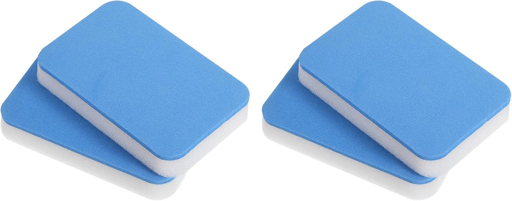 PATIKIL Table Tennis Rubber Care Sponge, 4 Pack Ping Pong Paddle Cleaning Sponge Racket Pat Cleaner, Blue White