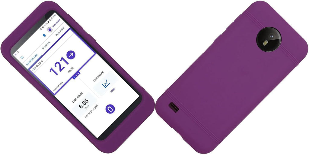 Cover Corner Silicone Case for Omnipod 5 Receiver (Continuous Glucose Monitoring) (Purple)