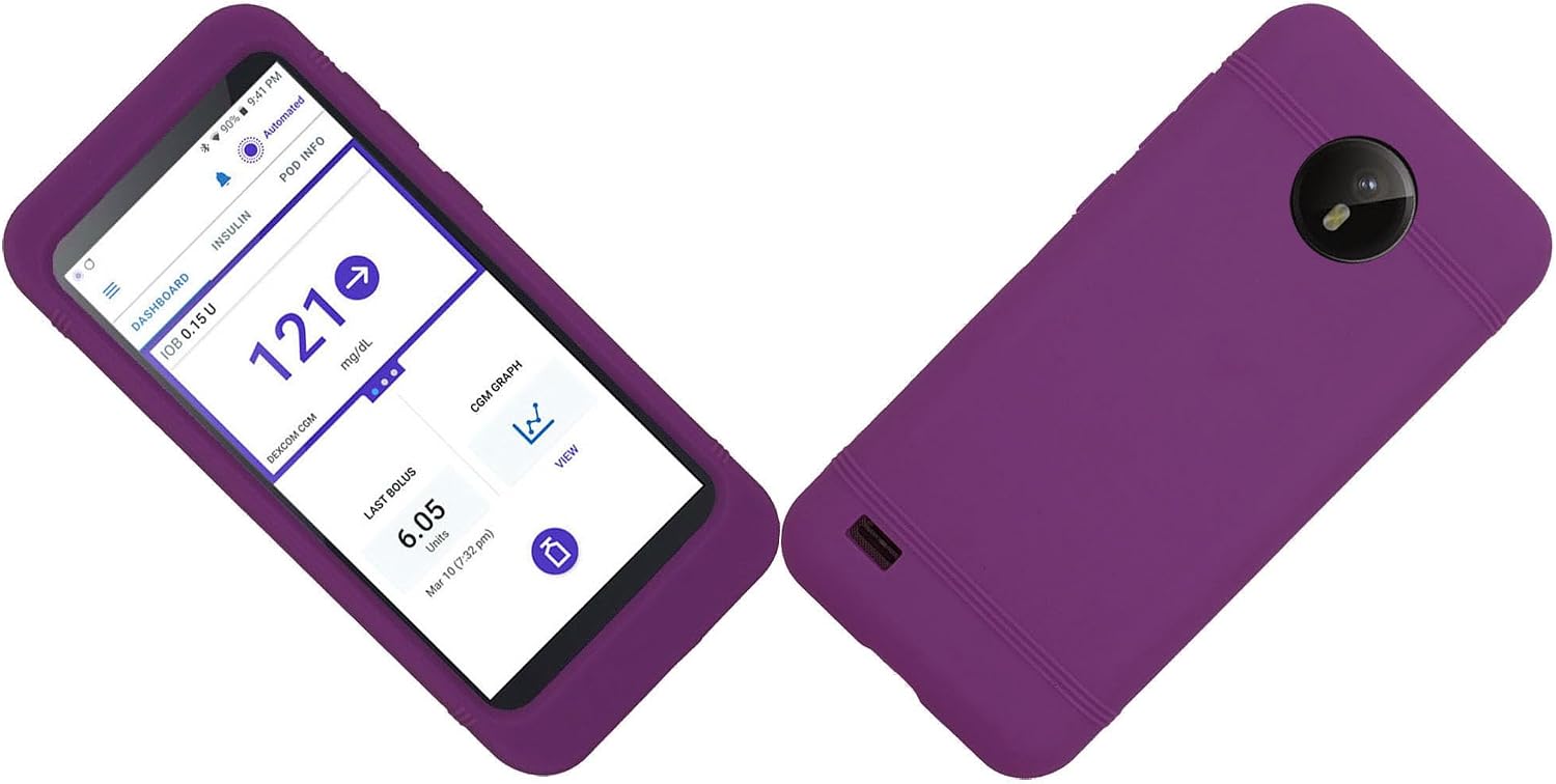 Cover Corner Silicone Case for Omnipod 5 Receiver (Continuous Glucose Monitoring) (Purple)
