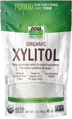 NOW Foods, Organic Xylitol, Pure with No Added Ingredients, Keto-Friendly, Low Glycemic Impact, Low Calorie, 1-Pound