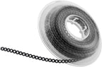 JMU Dental Orthodontic Power Chain Multicolor Spool Elastic Rubber Bands for Teeth Braces (Closed) 15Feet/ Roll, Black
