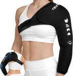 REVIX Arm Shoulder Ice Pack Wrap for Pitchers, Reusable Gel Cold Compression Therapy for Shoulder Throwing Recovery & Athletes, Elbow Ice Sleeve for Volleyball Player, Post-Workout Muscle Relief