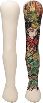 HUOXOU Silicone Arm, Tattoo Practice Arm, 24.8 inch 1:1 High Simulation Tattooing Skin, Fake Arm, Silicone Hand, Tattoo Skin Practice, Easy to Color, White
