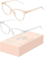 Blue Light Blocking Glasses Women, Cat Eye Blue Light Glasses for Computer Gaming UV Protection & Anti Eyestrain Gift
