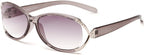 The Claire Sun Readers for Women Oval Reading Glasses Trendy Readers Sunglasses + 2.00 Grey and Silver