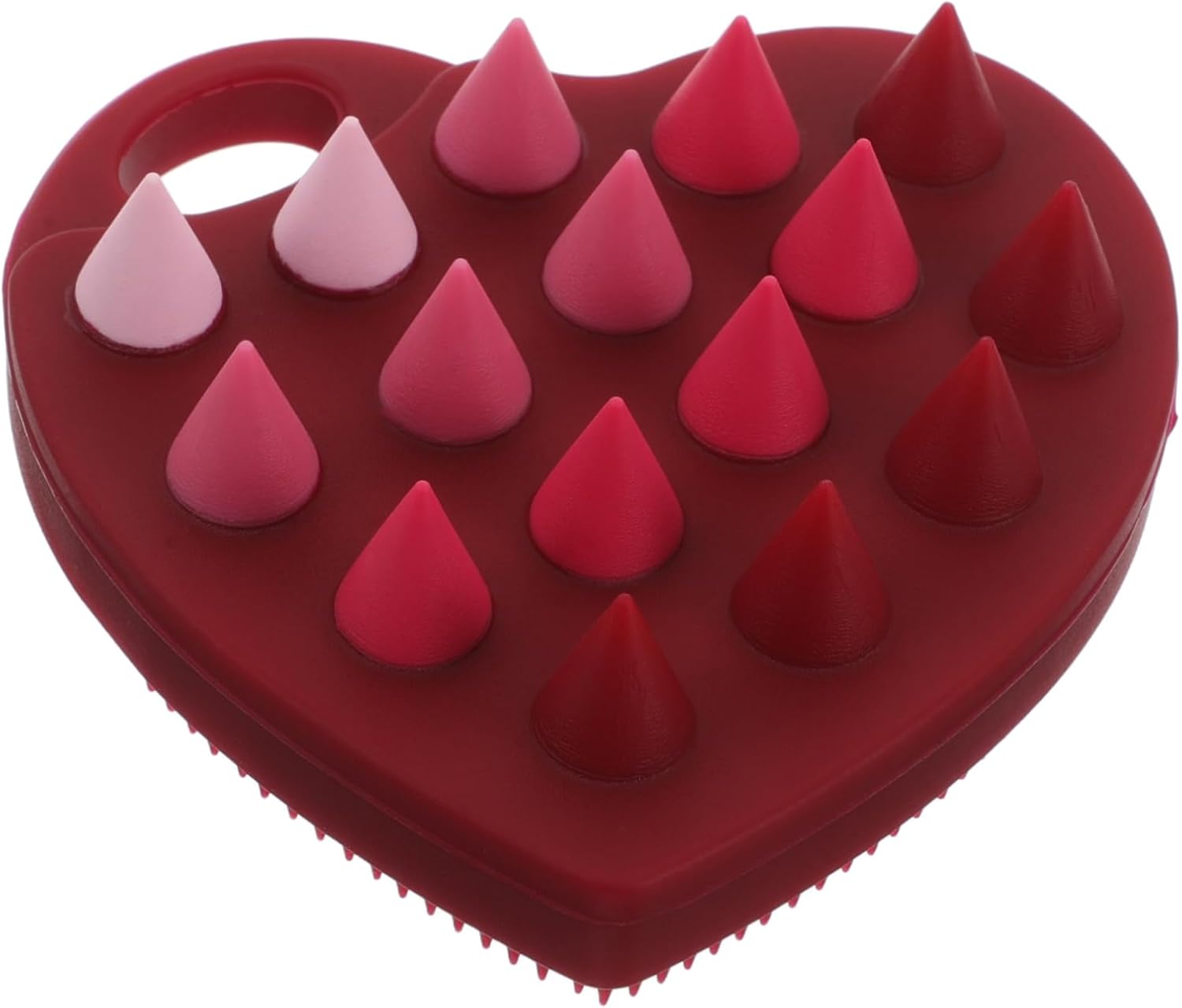 Heart-Shaped Scalp Massager Brush Soft Double-Sided Jelly Brush for Dandruff Removal Hair Washing