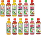 OKF Aloe Vera Drink in 16.9 Ounce Bottles (6 Flavor Variety Pack with Fruit Punch, 12 Pack)