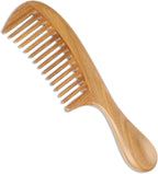 Onedor Handmade 100% Natural Green Sandalwood Hair Combs - Anti-Static Sandalwood Scent Natural Hair Detangler Wooden Comb (Wide Tooth),1 Count (Pack of 1)