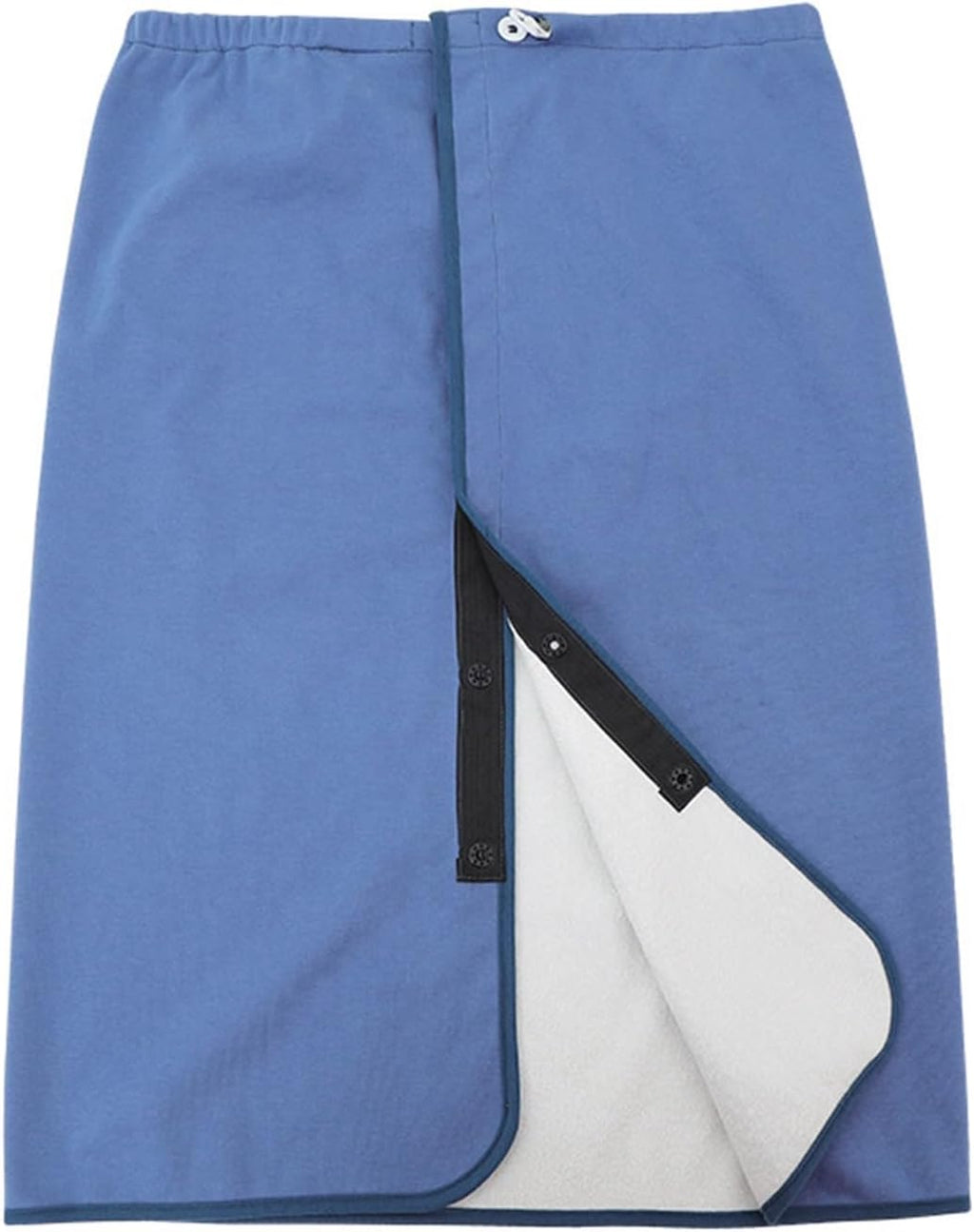 Adjustable Urine Leakage-Proof Skirt Waterproof Washable Incontinence Bed Pads for Adults Elderly Disabled Adjustable Waist Skirt Style Brown Light Blue Blue (Button or Zip) - M L XL(Blue-Button,M)