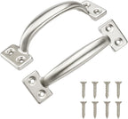 TamBee 6 Inch Gate Handle Outdoor 304 Stainless Steel Door Pull Handle Rustproof Barn Door Handles for Fences Garage Yard (2 Pack)