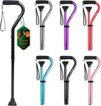 BeneCane Walking Cane for Men & Women Adjustable Cane with Offset Soft Cushioned Handle -Portable Lightweight Sturdy Mobility Walker Aid for Elderly, Seniors Collapsible Cane