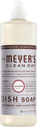 MRS. MEYER'S CLEAN DAY Liquid Dish Soap, Lavender Scent, 16 Ounce Bottle