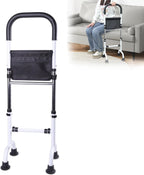 Stand Assist Aid for Elderly, Adjustable Safty Mobility Aids Rail for Couch Chair Toilet, Non-Slip Standing Assist Device with Heavy-Duty Steel Frame, Sit to Stand Support for Seniors