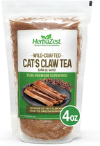 HerbaZest Cat's Claw Tea – 4oz (115g) – Premium Wild-Crafted Uña de Gato – 100% Pure & Free of Caffeine, Additives & Preservatives