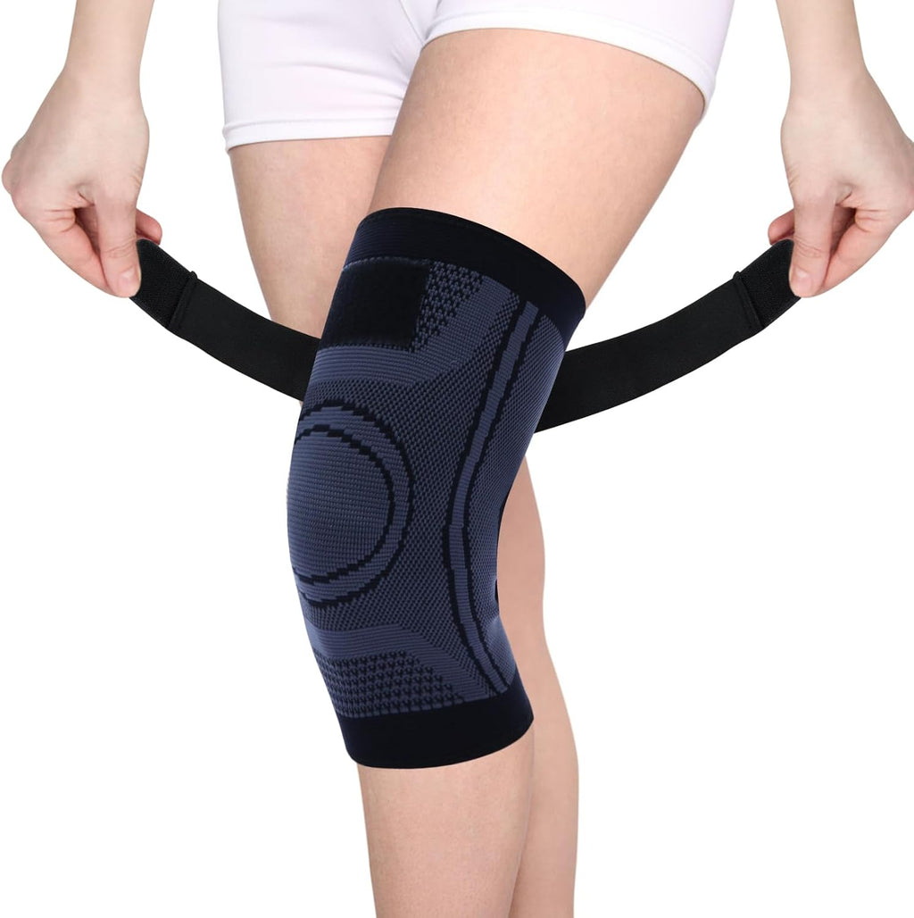 2Pack Compression Knee Brace for Women & Men,Knee Support Compression Sets,Knitted Pressure Non-slip Sports Knee Pads for Workout Running Knee Pain Gym Dancing,Arthritis Pain Relief (S)