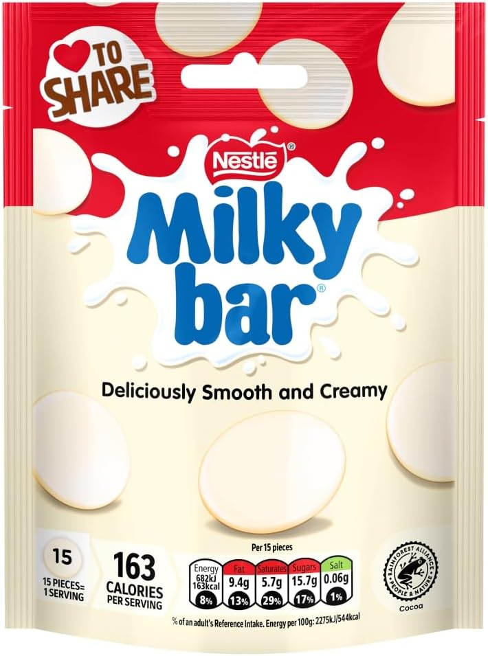Milkybar White Chocolate Giant Buttons Pouch, 103g