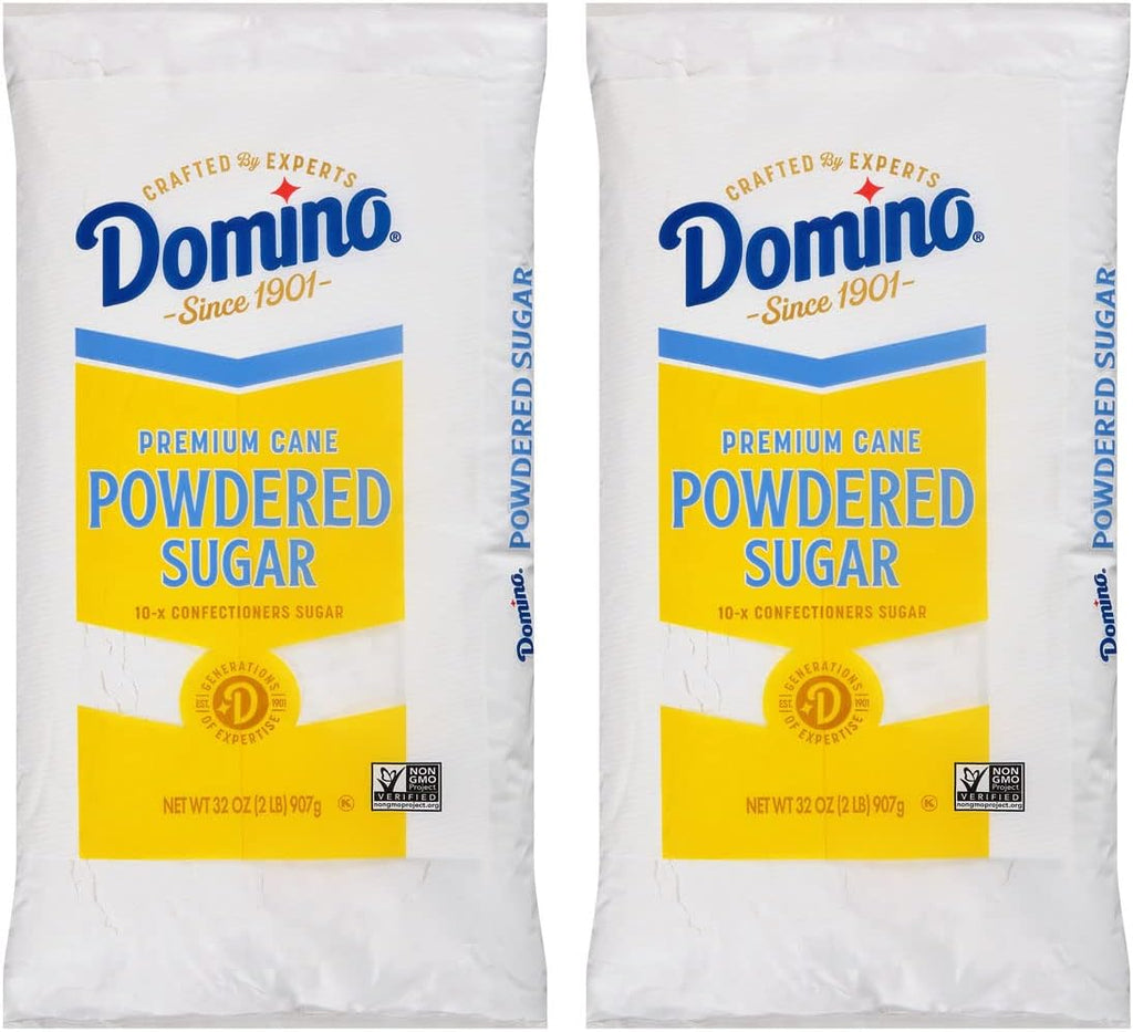 Domino® Powdered Sugar, 2 lb Bag Powdered Sugar in Bulk (Pack of 2)