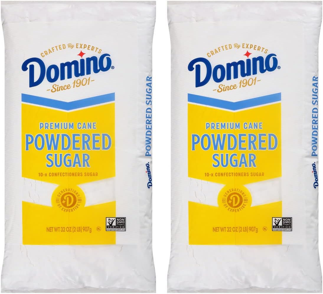 Domino® Powdered Sugar, 2 lb Bag Powdered Sugar in Bulk (Pack of 2)