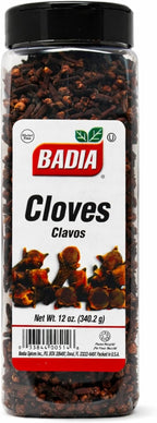 Badia Whole Cloves, 12 oz - Premium Quality Spice for Baking, Cooking & Beverages, Aromatic & Flavorful