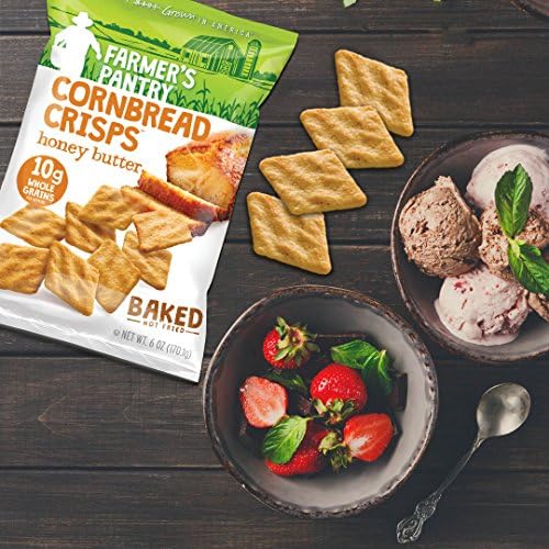 Farmer's Pantry Honey Butter Cornbread Crisps, Original, 6 Ounce (Pack of 2)