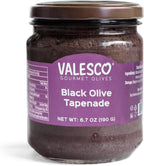 VALESCO Black Olive Tapenade - Rich Gourmet Spread for Dips, Appetizers, and Mediterranean Recipes (6.7 fl oz)