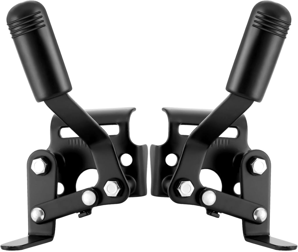 2 Pcs Heavy Duty Wheelchair Brakes Wheel Locks Wheelchair Parts Mount Bolt on Style for 7/8 Inch Tubing Universal Wheel Lock Brake Assembly Medical Transport Chair Brake Side (Black)