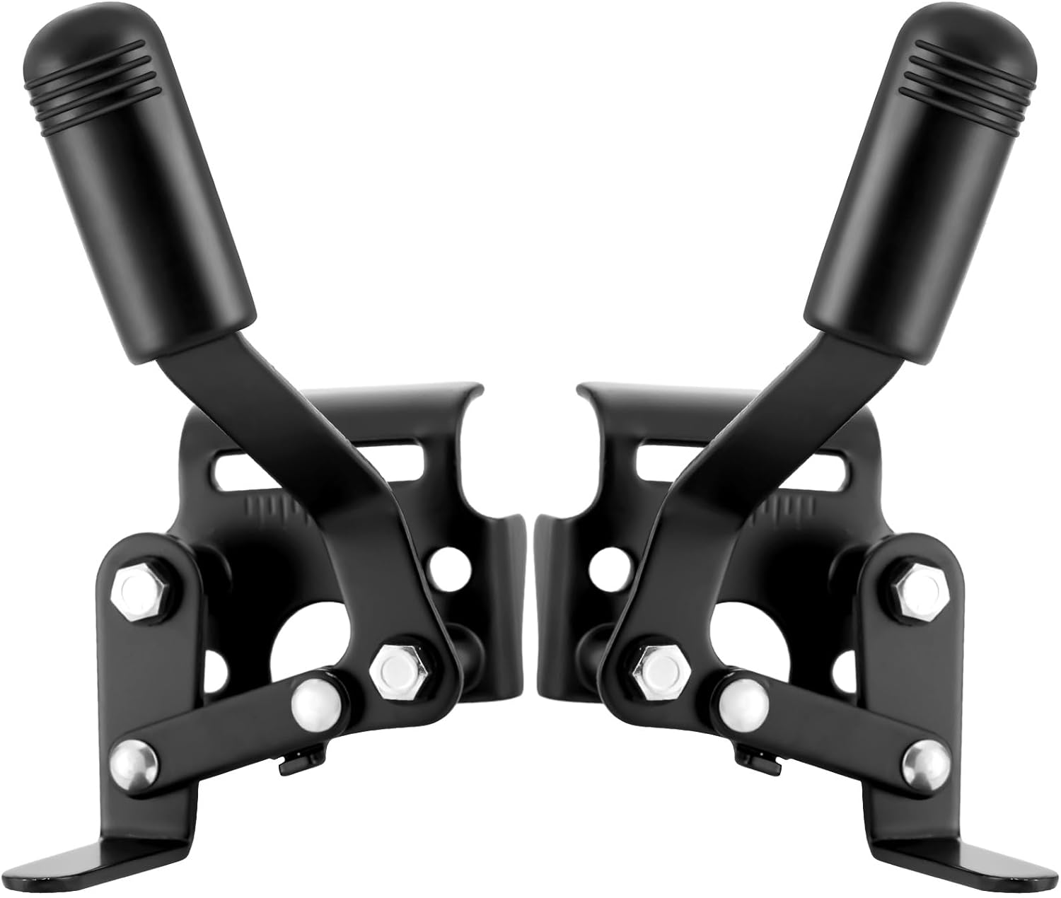 2 Pcs Heavy Duty Wheelchair Brakes Wheel Locks Wheelchair Parts Mount Bolt on Style for 7/8 Inch Tubing Universal Wheel Lock Brake Assembly Medical Transport Chair Brake Side (Black)