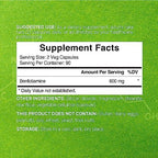Benfotiamine 600mg Per Serving, 180 Veggie Capsules (300mg Per Cap) – Fat Soluble Vitamin B1 Thiamine Supplement – 3rd Party Tested, Vegan, Non-GMO, Gluten Free