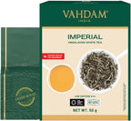 VAHDAM, Imperial White Tea Leaves From Himalayas (25 Cups/1.76oz) High Elevation Grown, White Tea Loose Leaf Tea | Pure Unblended Loose Leaf Tea | Vacuum Sealed