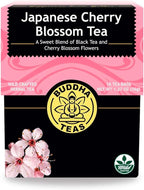 Buddha Teas Japanese Cherry Blossom Tea - OU Kosher, 18 Bleach-Free Tea Bags