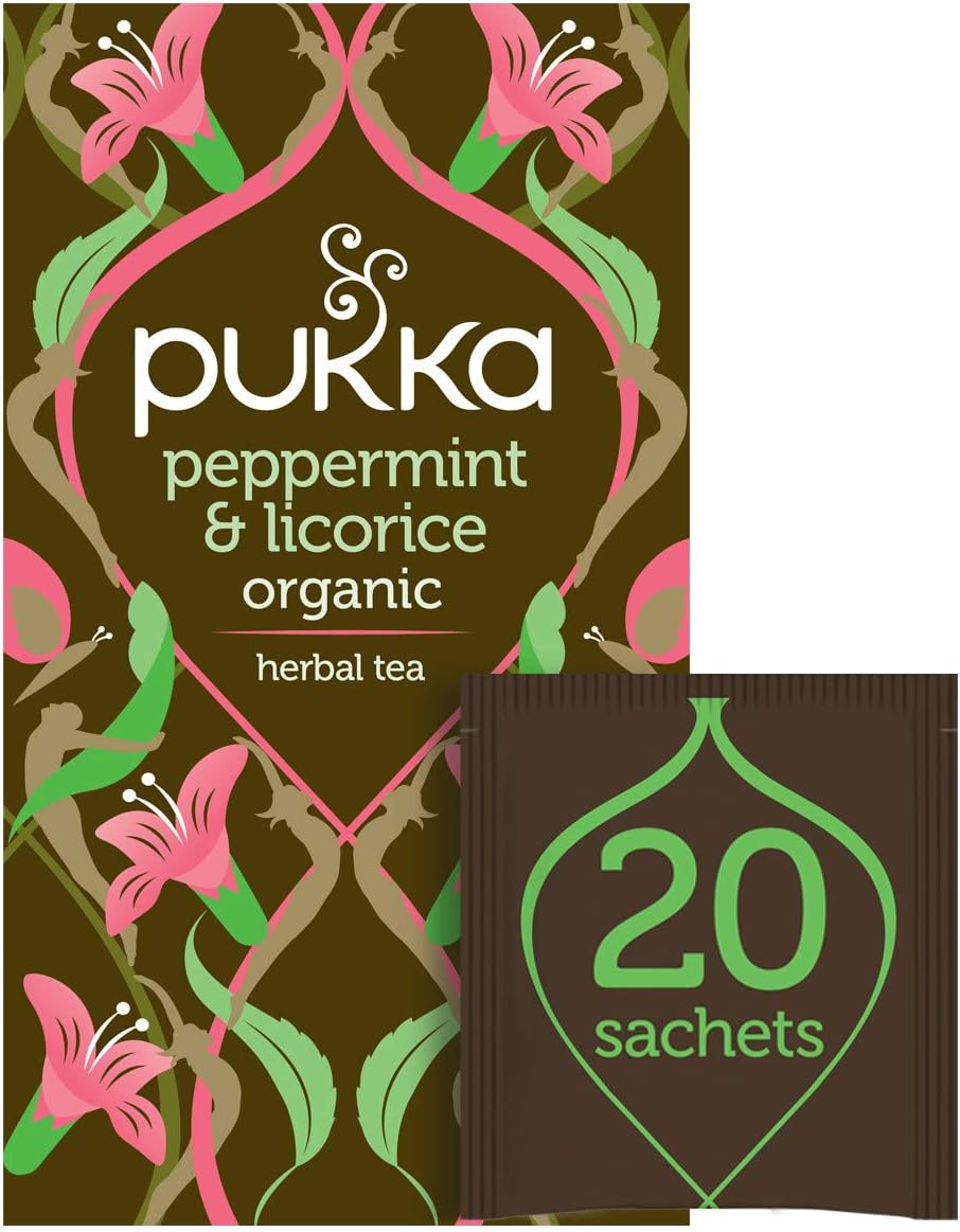 Pukka Organic Herbal Tea Peppermint & Licorice 20 Tea Bags