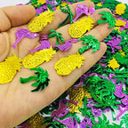 Confetti Luau Summer Confetti Tropical Flamingo Pineapple Palm Tree Coconut Tree Party Table decoration for Tropical Luau Hawaiian Jungle Beach Wedding Theme Island Party(1.5Ounce,1100Pieces)