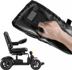 Power Wheelchair Joystick Protector Cover Universal Electric Controller Handle Cap Waterproof Wheelchair Armrest Cover with Adjustable Strap for Elderly Disabled (Black)