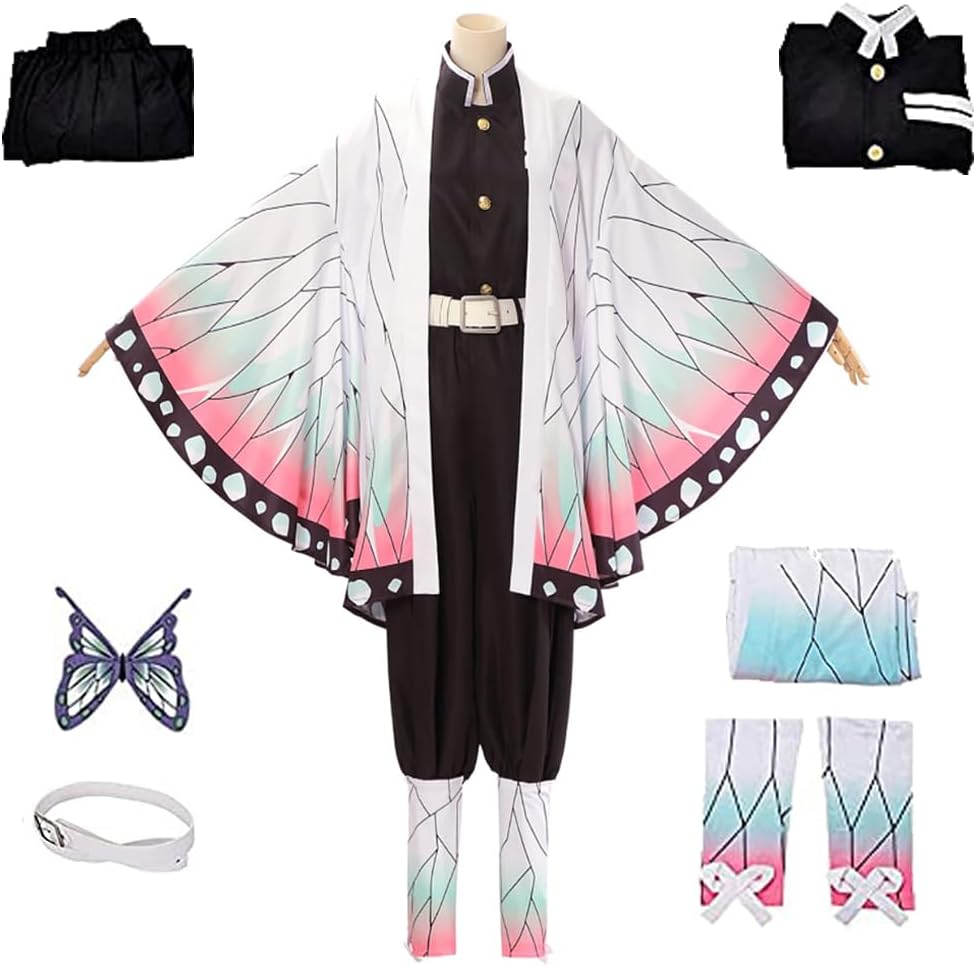 Anime Womens Cosplay Costumes Kochou Suit Full Set Halloween Party Outfit