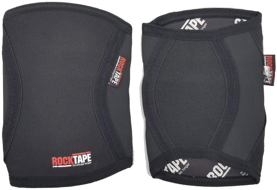 Rocktape Assassins Elbow Brace, Elbow Compression Sleeves for Exercise, Joint Pain Relief & Injury Protection (2 Sleeves) X-Large, Black