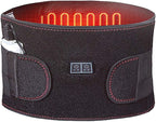 Breathable Lumbar Brace,Far Infrared Lumbar Belt for Men Women Double Motor Vibration Massage Back Support Belt (Size : L)
