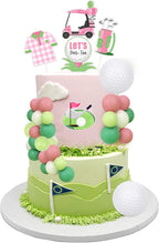 Cheereveal Golf Cake Decorations for Girls - Golf Ball Theme Cake Cupcake Figures Toppers Ball Dessert Picks, Sports Theme Birthday Baby Shower Party Photo Props