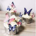 36pcs Edible Butterfly Cupcake Toppers Birthday Cake Decorations Precut CHOCKACAKE Wafer Paper Butterflies