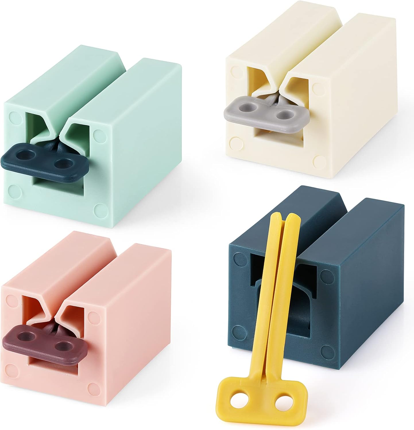 Rolling Toothpaste Squeezer Set of 4 Standing Toothpaste Holder Bathroom Organizer Pipe Squeezer Tool for Toothpaste, Lotion, Ointment